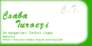 csaba turoczi business card